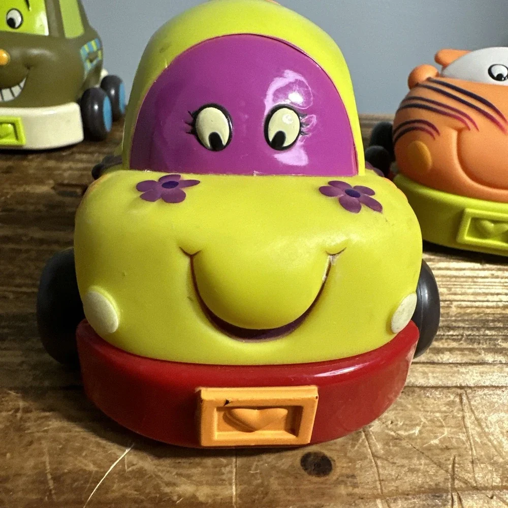 Just B You Baby Toy Cars Pull Back Action Clicking Wheels Set of 3